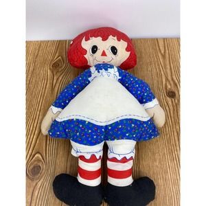 Vintage Raggedy Ann Doll Pillow Merrill Co 1974,1977, 1982  17”